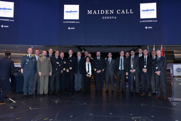La cerimonia della Maiden Call a bordo di Msc Grandiosa